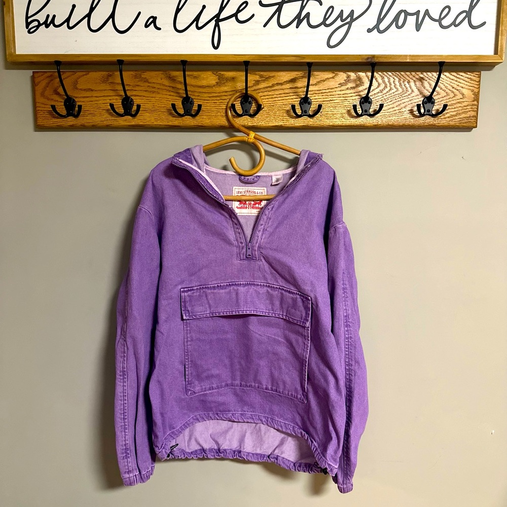 Levi's fresh capsule sutro anorak jacket in purple with hood